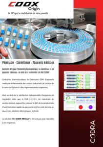 Logiciel MES pour l'industrie pharmaceutique