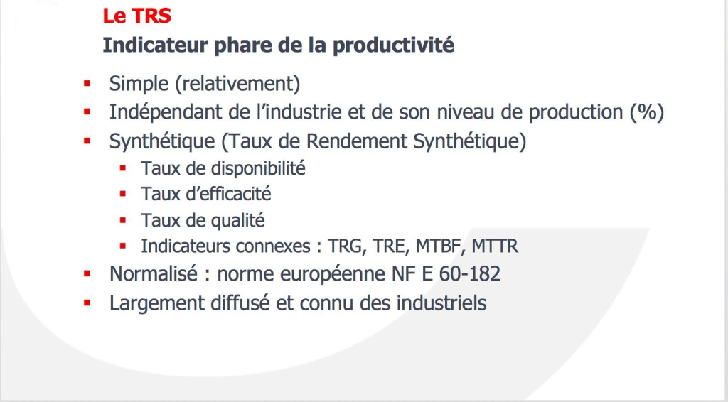 trs-productivite TRS et productivité